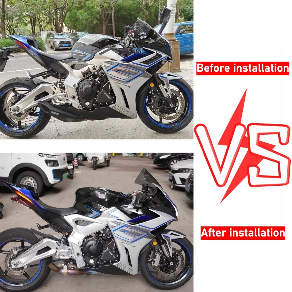 Accesorio de tapa protectora superior del tanque de combustible de carreras de motocicletas. Tapa del depósito de combustible adecuada para ZONTES 703RR.