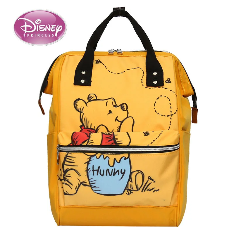 Disney\'s New Winnie The Pooh Cartoon Mommy Bag Multifunctional Large Capacity Portable Mother and Baby Backpack