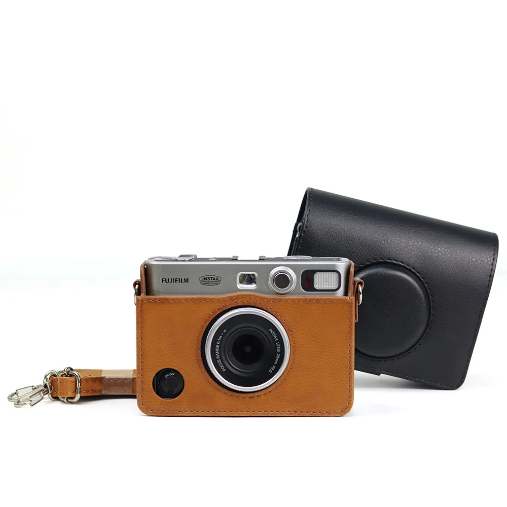 mini EVO Camera Case PU Leather Cover Shoulder Strap Bag Casing for Fujifilm Instax Mini EVO Instant Film Camera Accessories