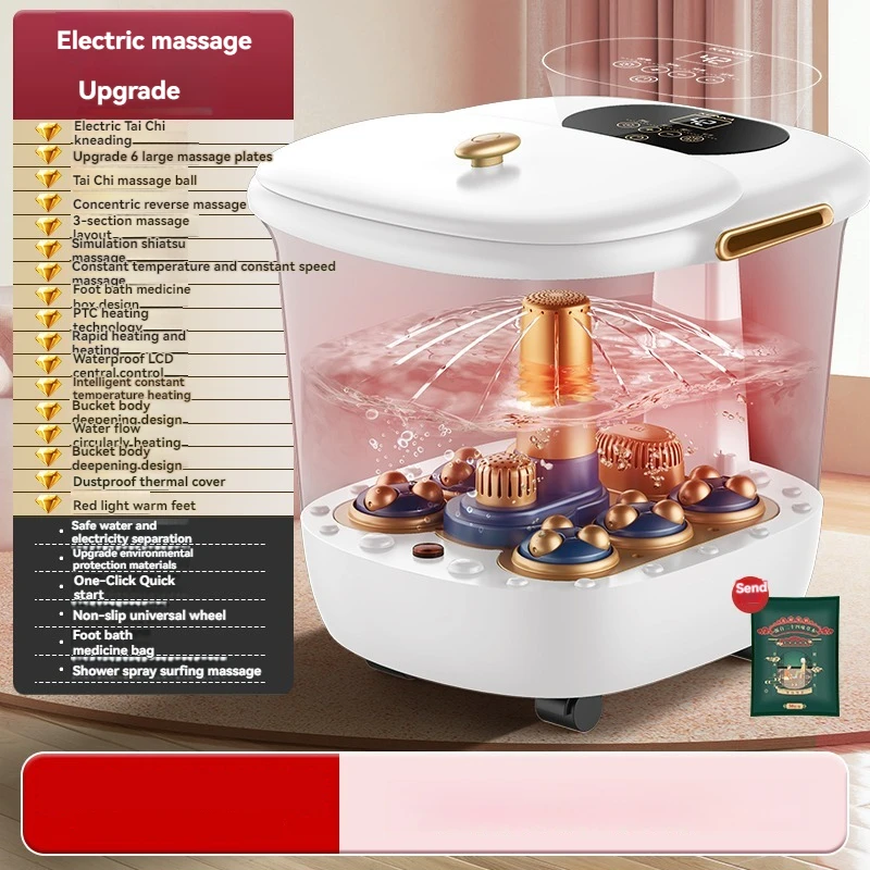 Electric Massage Tub Constant Temperature Foot Bath Tub Home Automatic Heating Foot Bath Magic Massager
