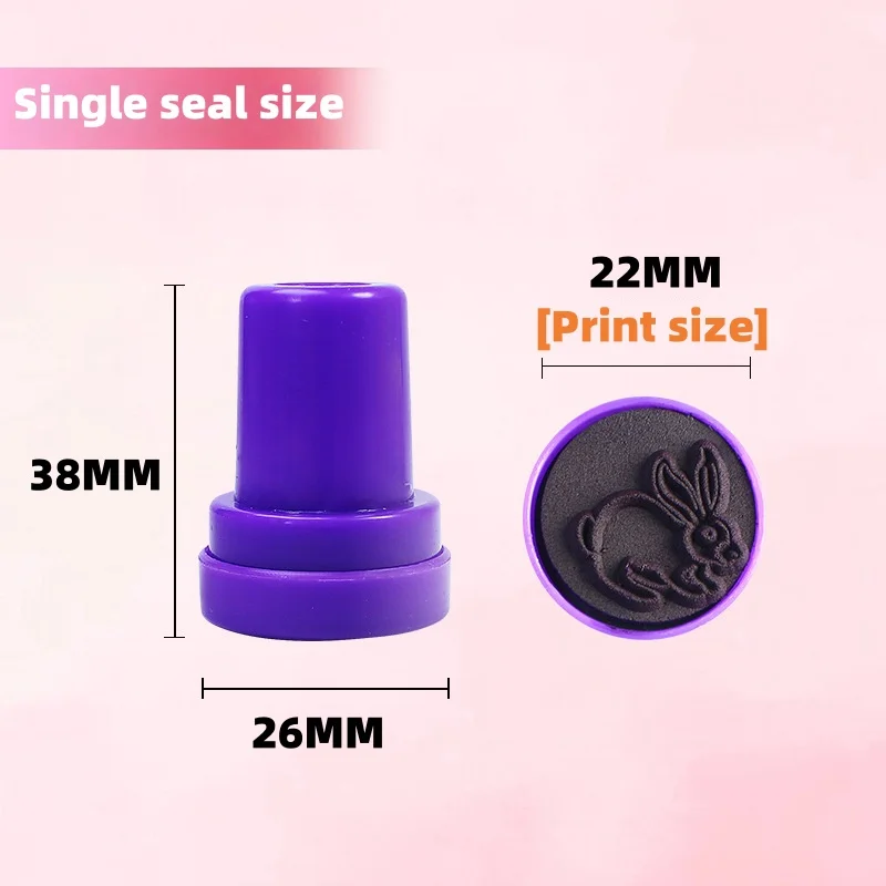 10pcs Assorted Stamps for Kids Self-ink Stamps Children Toy Stamps Smiley Face Seal Scrapbooking DIY Painting Photo Album Decor