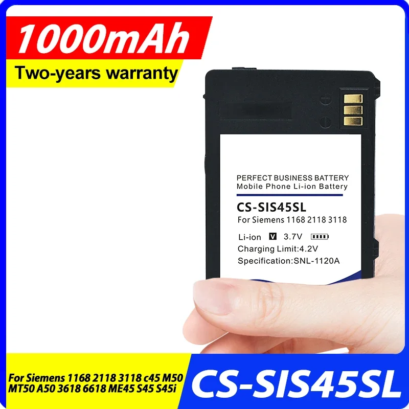 DaDaXiong CS-SIS45SL 1000mAh Replacement Battery For Siemens 1168 2118 3118 c45 M50 MT50 A50 3618 6618 ME45 S45 S45i