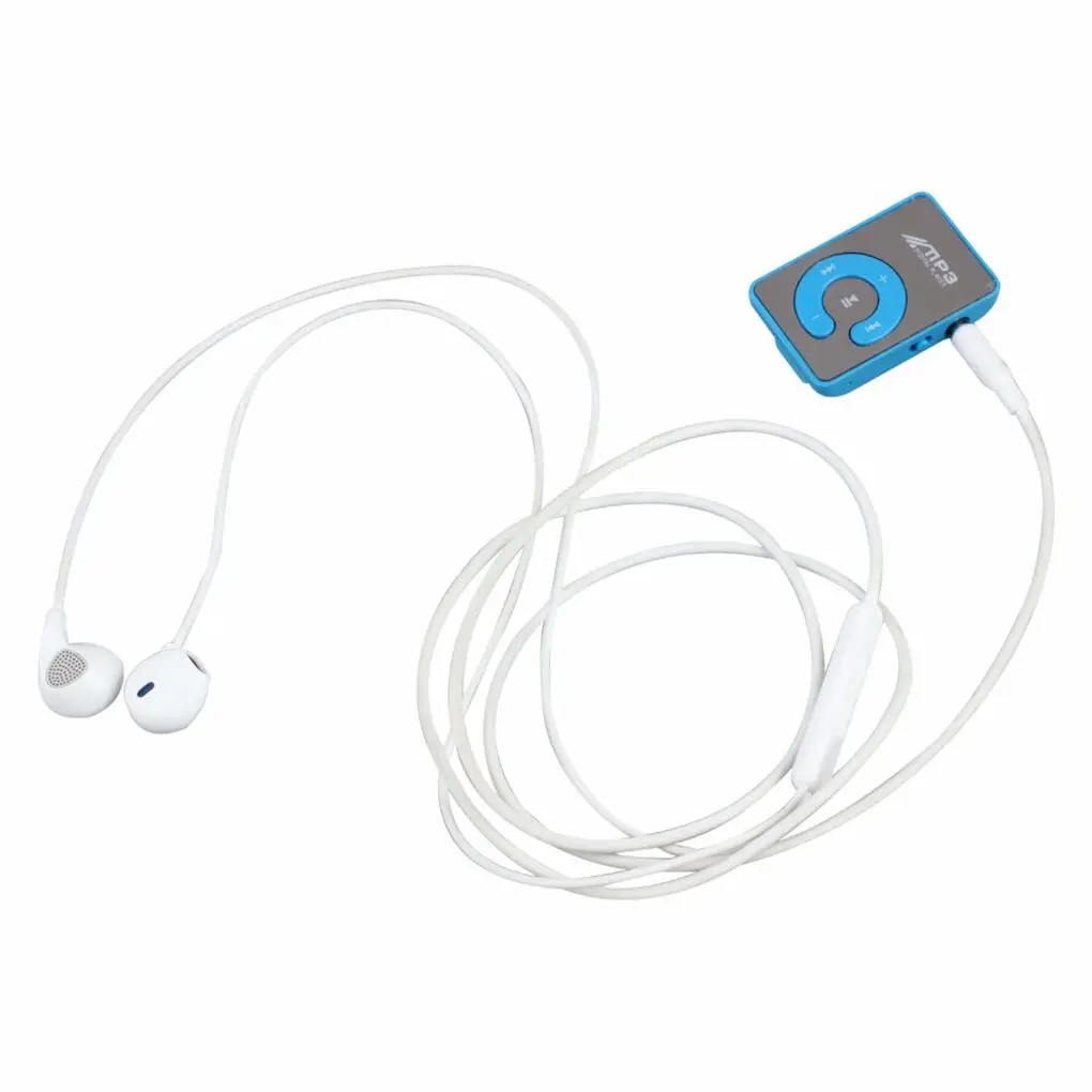 Lecteur de musique MP3 USB à clip miroir, baladeur de musique de course pour étudiants, carte TF ultra fine, fonction haut-parleur