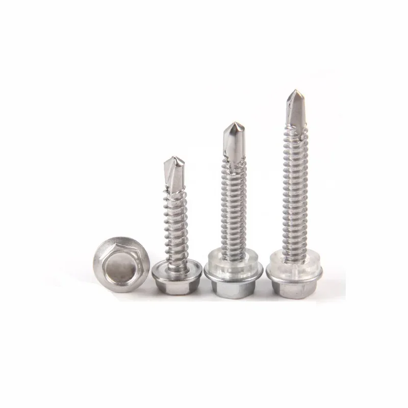 410 stainless steel outer hexagon flange washer tapping screw M4.2M4.8M5.5M6.3