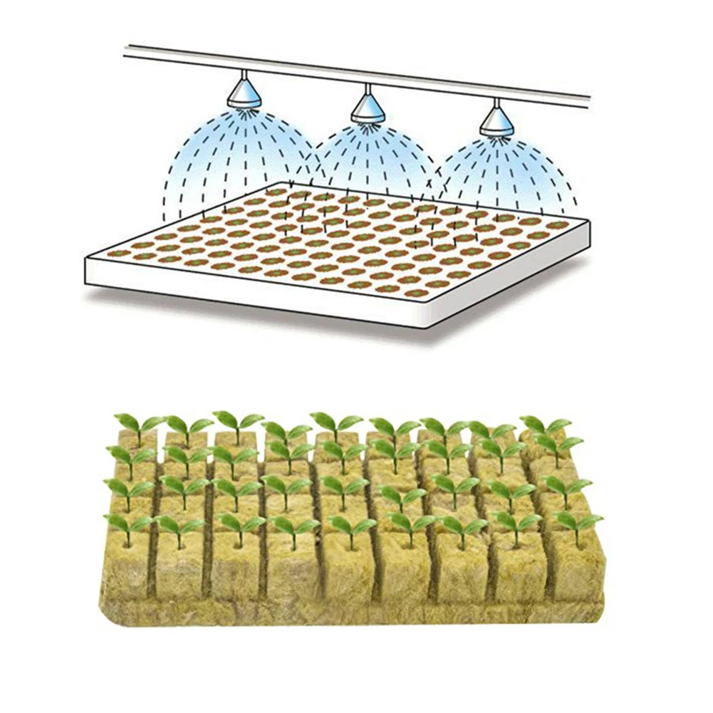 Soilless Cultivation Rock Wool Block Growing for media Medium Sowing Sterile Water 50Pcs Soilless Cultivation Rock