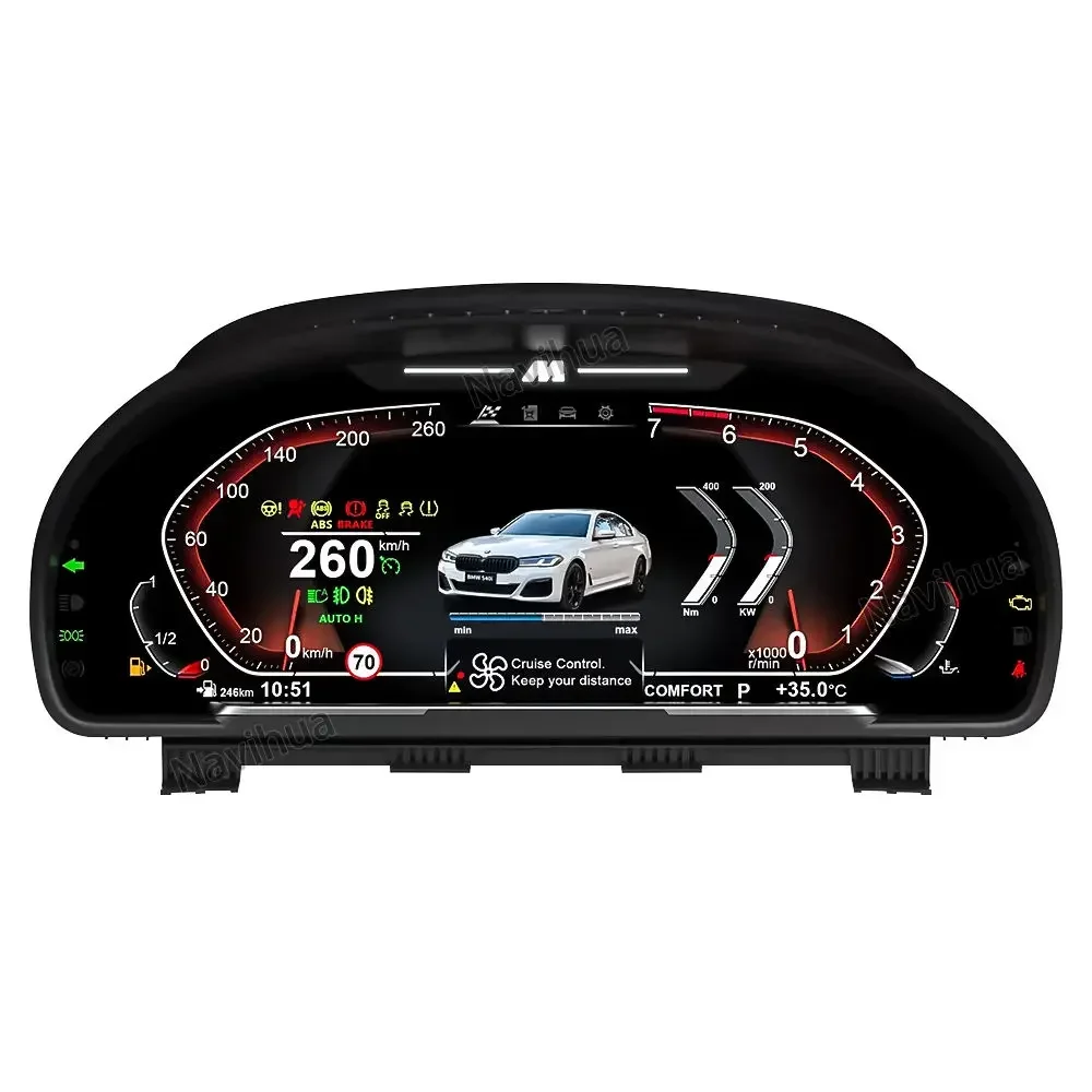 

Car Digital Cluster Instrument For BMW 5 Series F10 Dashboard Panel Virtual Cockpit Speed Meter Display Odometer Car Accessories