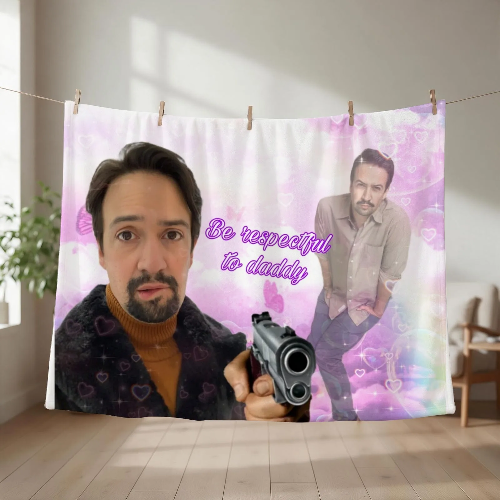 Be respectful to daddy Throw Blanket Designers for winter sofa bed Soft Plaid Blankets