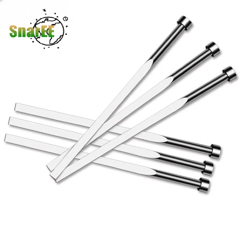 

10pcs Mold Rectangular E.P. Square thimble SKD61 Flat Ejector Pins CNC Straight Injection Mold Flat Pin Standard Component Tool