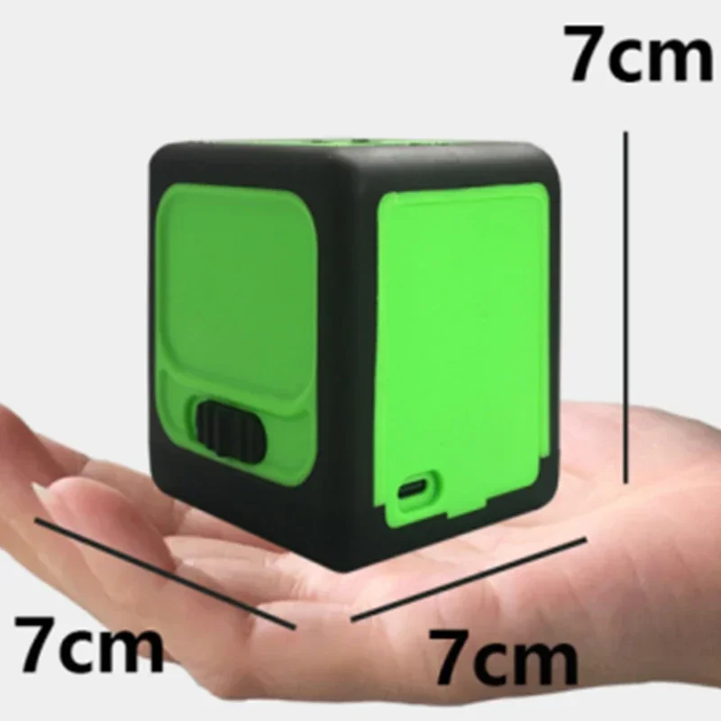 

220V NEW Laser Level Meter Cross Line Green Light Fan Small High-precision Thin Line Infrared Automatic Leveling Level Rechargea