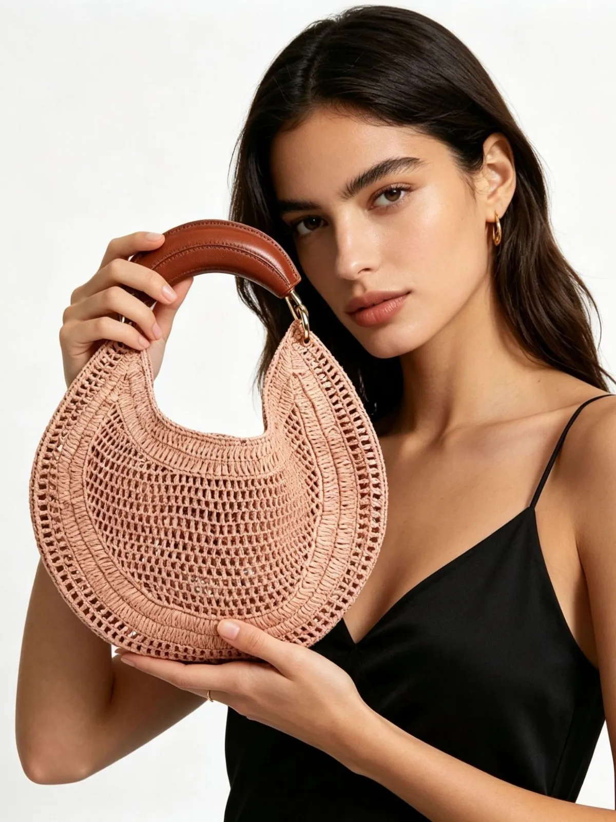 

Women's Hollow Out Crochet Handbag Boho Beach Tote Bag for Vacation