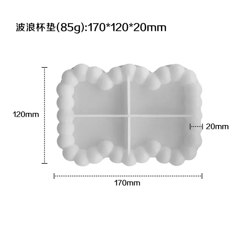 DIY 공예용 버블 송진 트레이 몰드, 송진 코스터 몰드, 석고 클레이 아트 주얼리 트레이, 홈 데코 실리콘 코스터 몰드