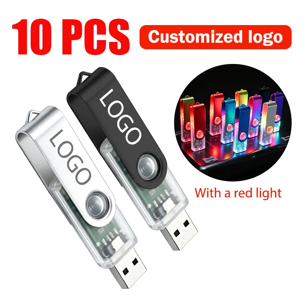 10pcs/lot USB 2.0 USB Flash Drive Flash Memory Card 32GB Pendrive 64GB USB Stick 4GB 8GB 16GB Memory Stick U Disk Free Custom