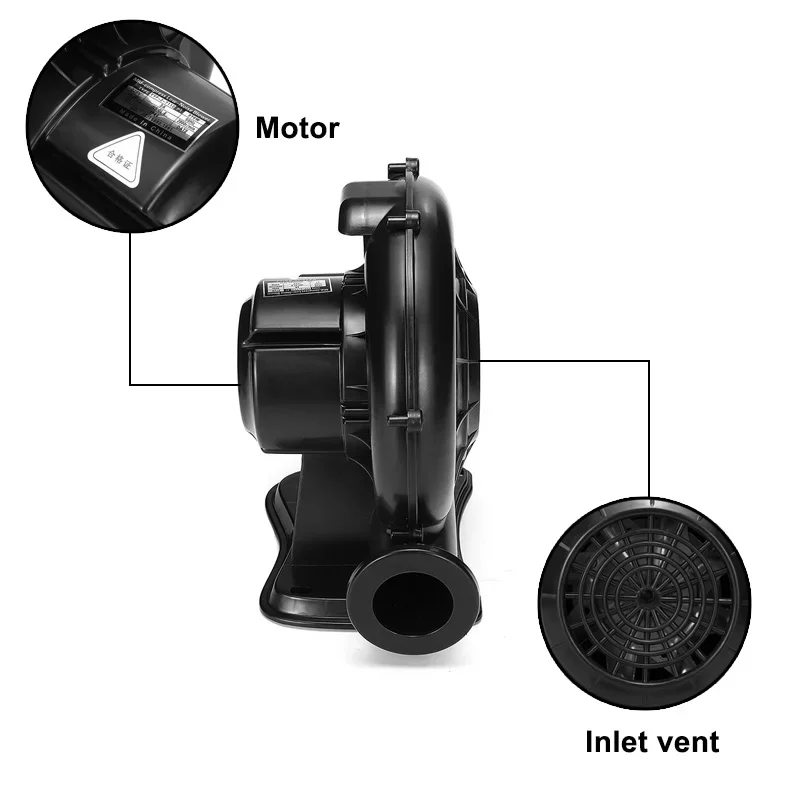 Imagem -04 - Ventilador de ar sem Escova para Retas Infláveis Ventilador Centrífugo Turbo Blower House Bouncy Castle Churrasco 750w