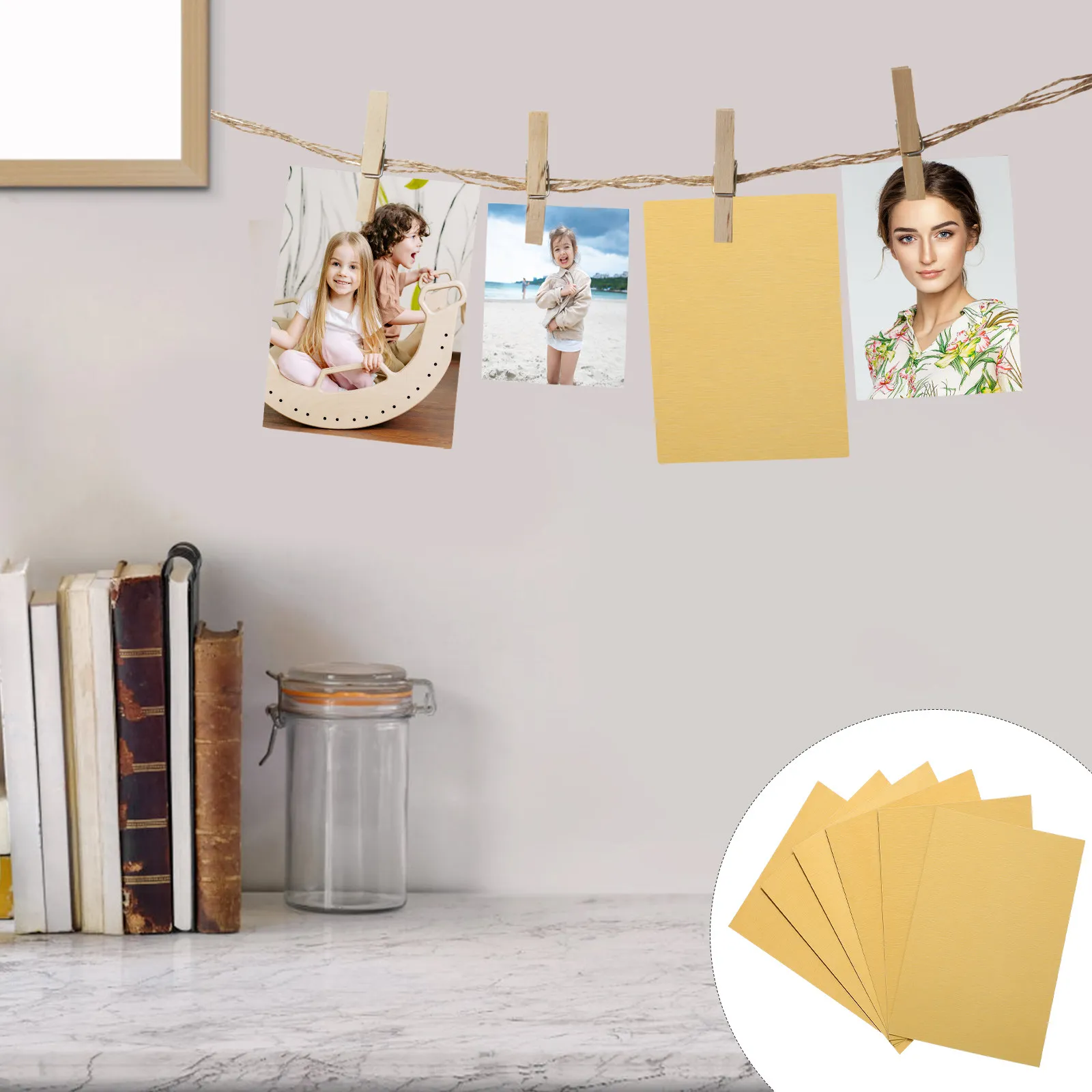 6Pcs Aluminum Sublimation Blanks Photo Sign DIY Metal Board for Family Pet Photos Home Office Party Decor Sublimation Metal