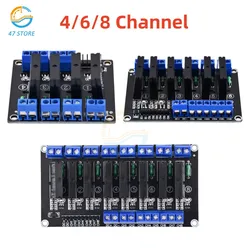 4 6 8 Channel DC 5V Solid State Relay Module AC 250V 5A Low Level SSR Relay Board Circuit Control Switch With Fuse for Arduino