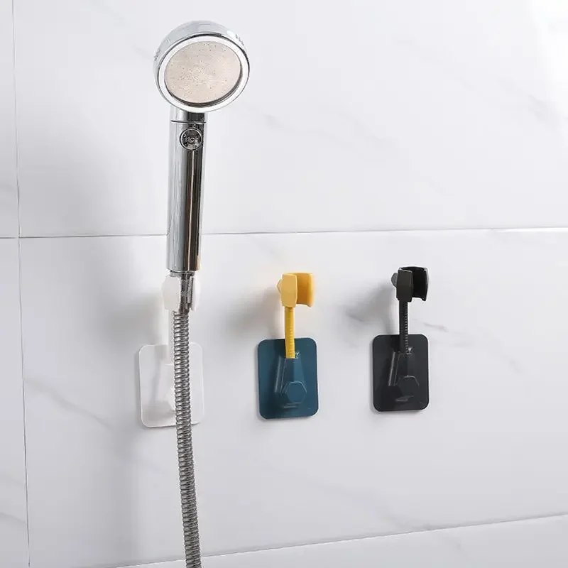 Bathroom Shower Wall Hanging Rack Free Punch Suction Cup Viscose Shower Rotating Base Nozzle Bracket Accessories Hanger