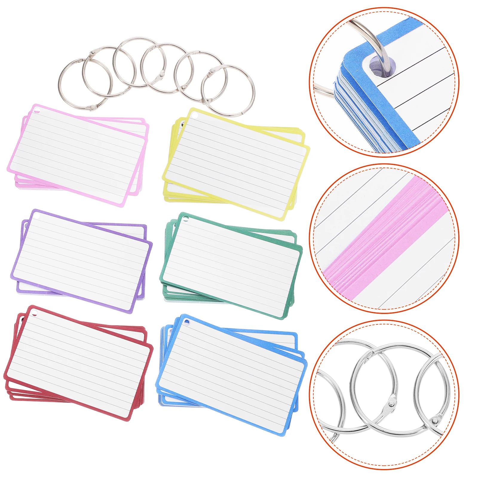

Word Cards Record Notepad 6 Books Flash Studying Memo Index Small Pads Notebooks Portable Speech Classroom Office Study