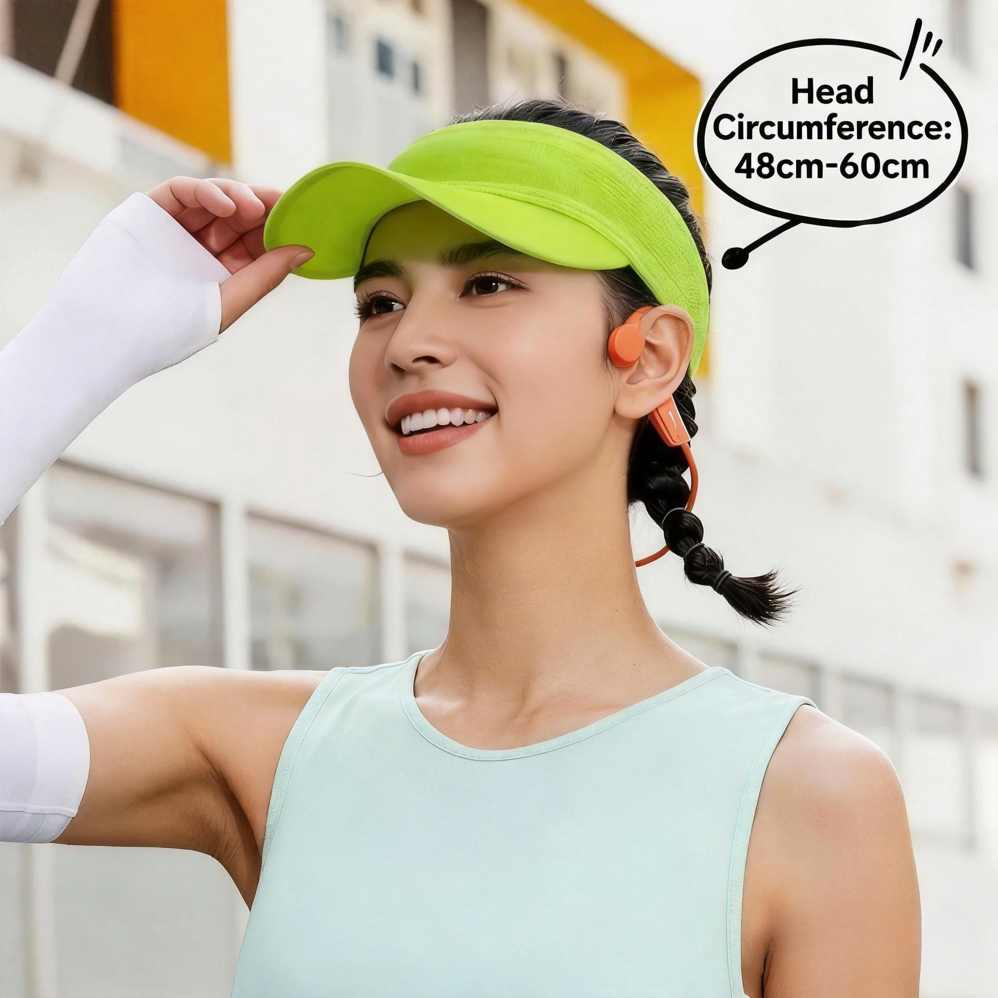 Marathon Running Sun Visor with UV Protection and a High-Elasticity Soft Brim