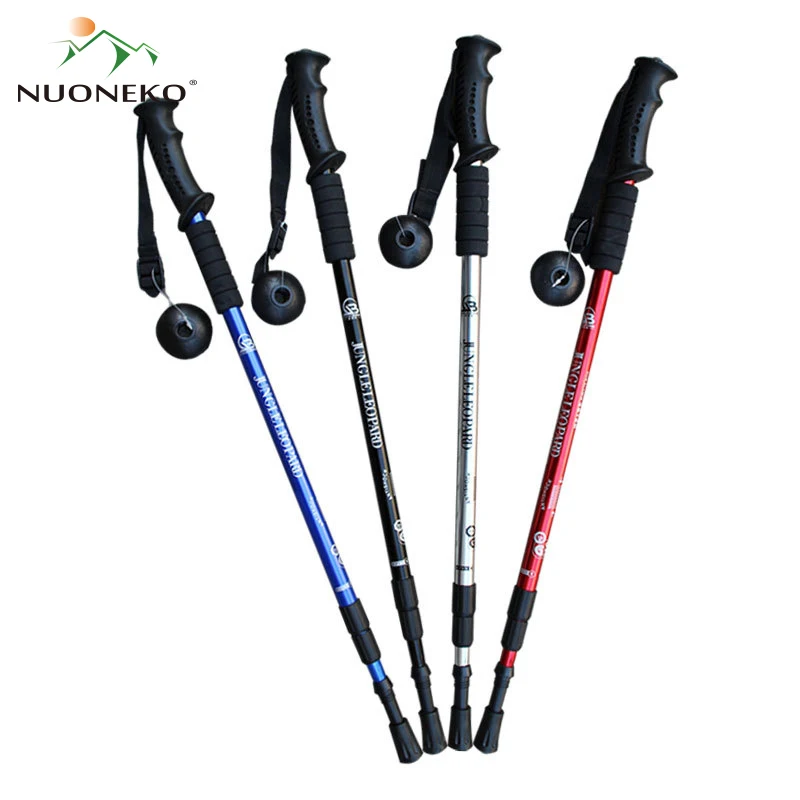 NUONEKO-Folding Walking Stick for the Elderly, Climbing Stick, Nature Hike Equipment, Tourism Trekking, Three-Section Cane, CA17