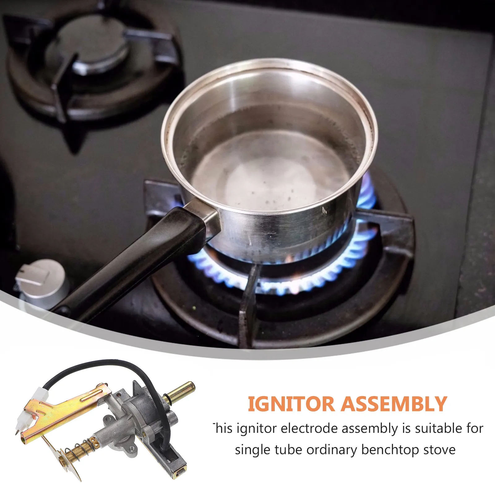 0 Degree Single Nozzle Propane Gas Valve Ignition Switch Assembly Low Pressure Flame Safety Control Valve for Fireplace Fire Pit