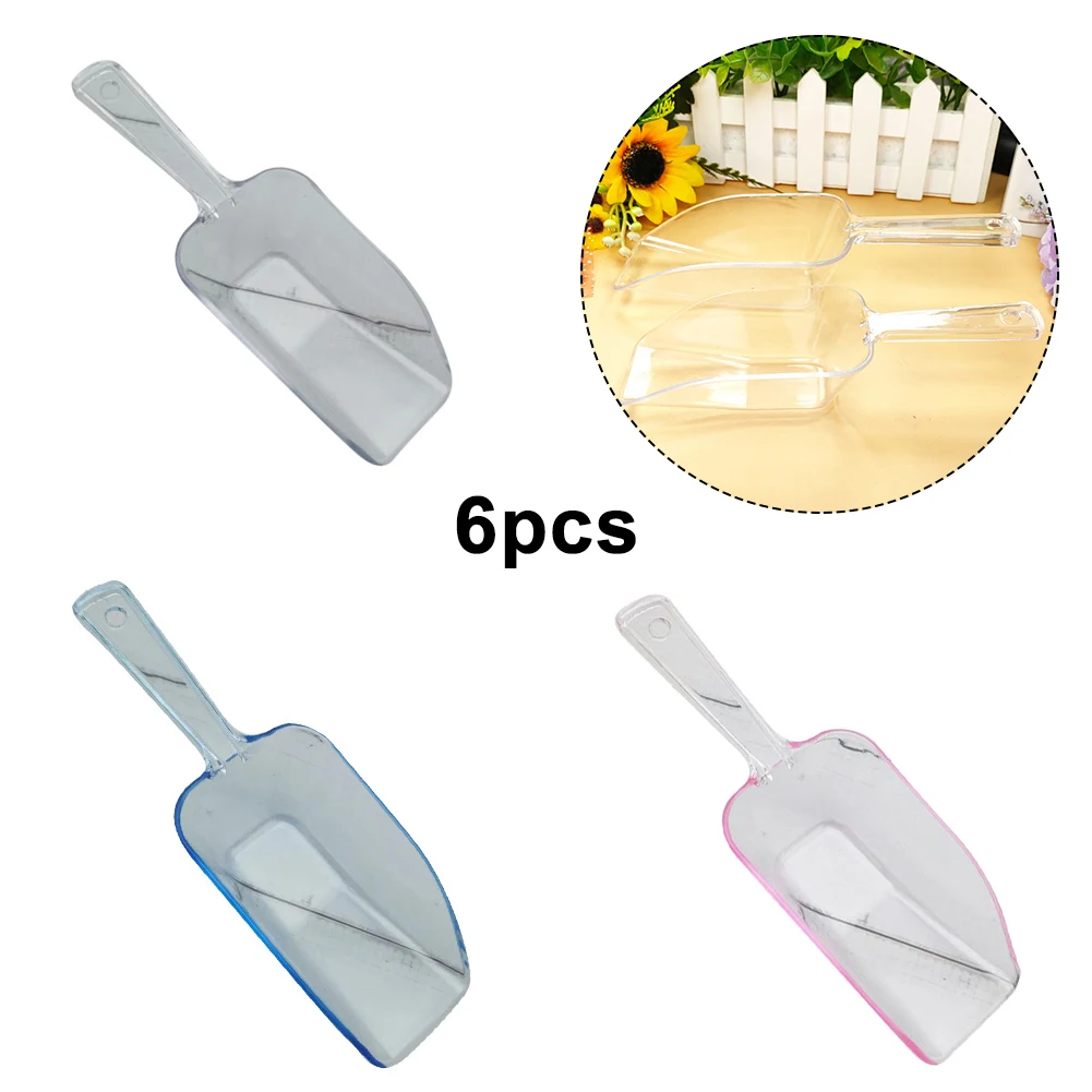 6Pc Mini-Plastic Ice Scoops Ice Scooper Ice Shovel For Wedding Birthday Party Dessert Candy Grain Flour Multifunctional Scoop