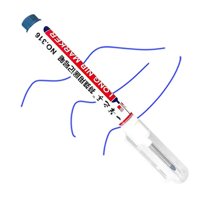 Carpenter Pen Waterproof Quick-Drying Mechanical Carpentry Colorful Marker Pen Multi-purpose Deep Reach Markers For Woodworking