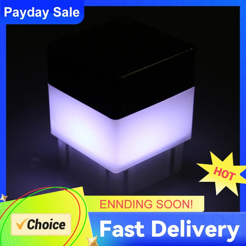 LED Solar Column Head Light Solar Powered Pillar Lamp Outdoor Fence Gate Post Lamp for Courtyard Landscape Garden Decor