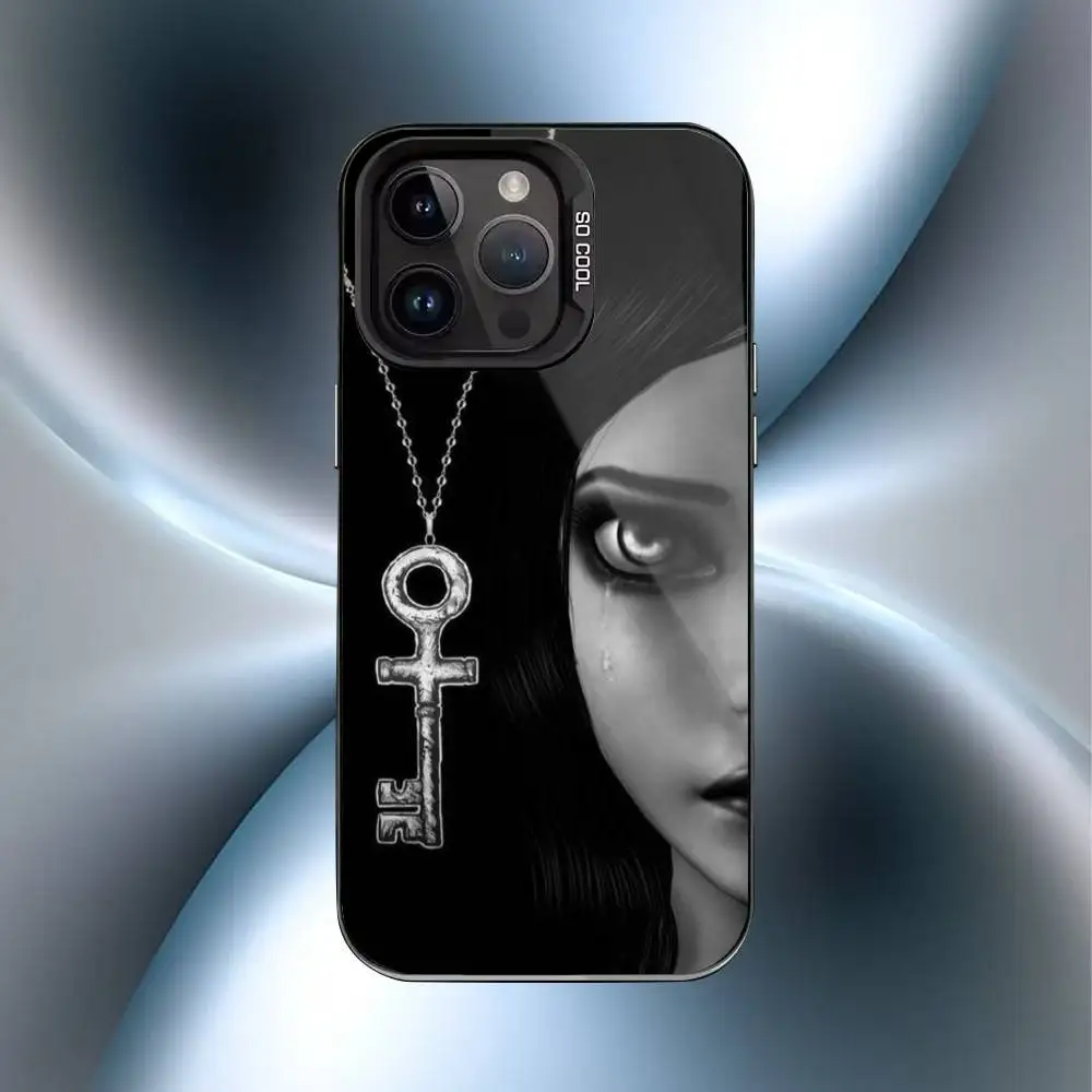 A-Alice Madness Returns   Phone Case For iPhone17,16,15,14,13,12,11 Plus,Pro Max Black Candy Matte Shockproof Cover