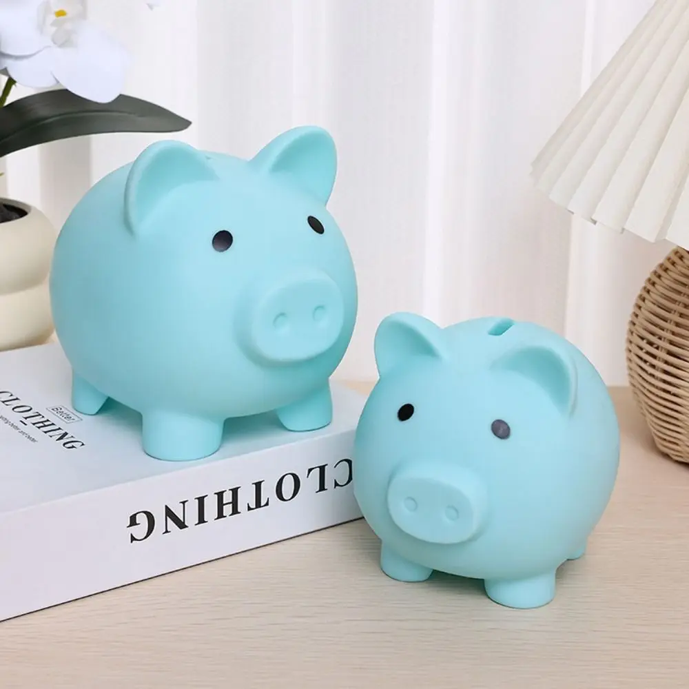 Tirelire cochon de dessin animé, boîte d'économie d'argent de grande capacité, Style macaron, cochon créatif, ornements de bureau
