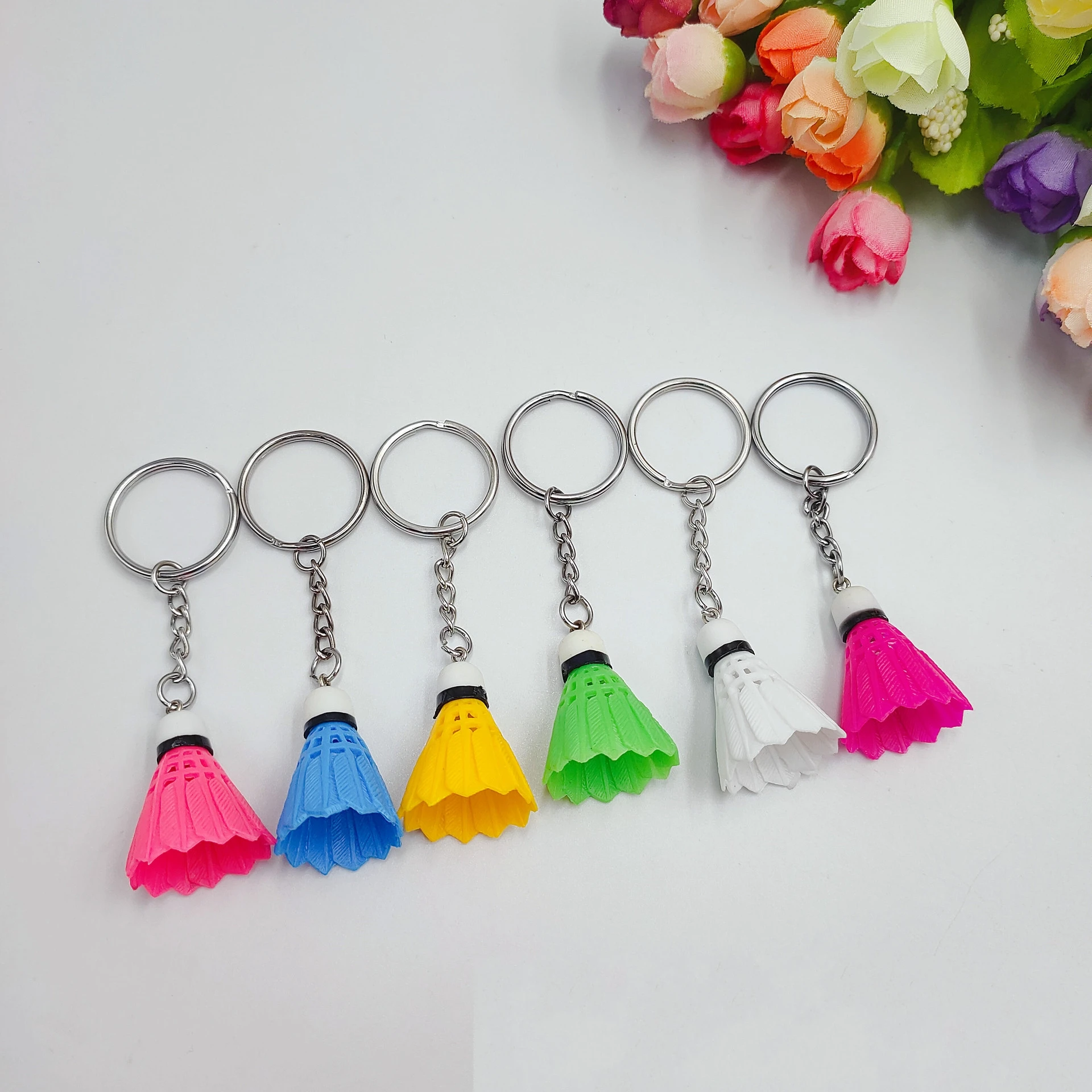 

100Pcs Badminton Key Chain Mini Fitness Jewelery Keychains Car Key Chain Key Ring For Men Women Jewelry