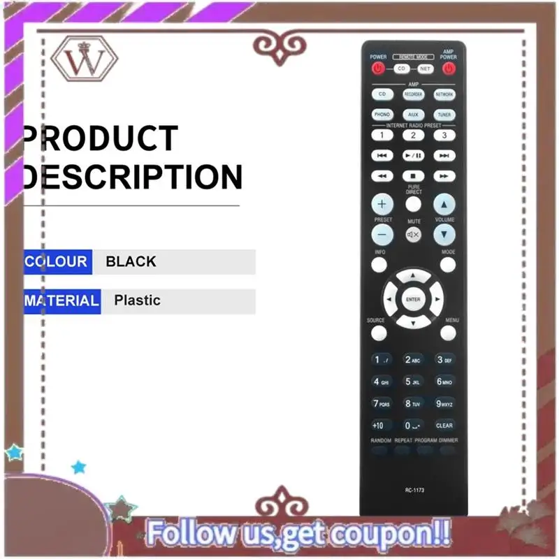 أحدث 4X التحكم عن بعد ل دينون المسرح المنزلي RC-1173 RC 1173 RC-1197 DNP-720AE DNP-730AE PMA-720 PMA-520AE PMA-720AE
