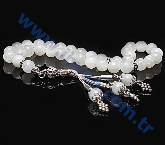 IQRAH Moon Stone Rosary (925 SETTING SILVER)