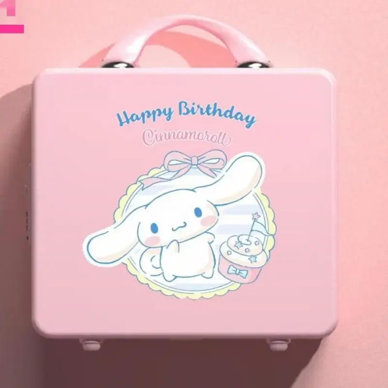 시나모롤 화장품 케이스 여행 가방 생일 선물 상자 애니메이션 피규어 어린이 소녀 선물 휴대용 보관 상자 여가 여행