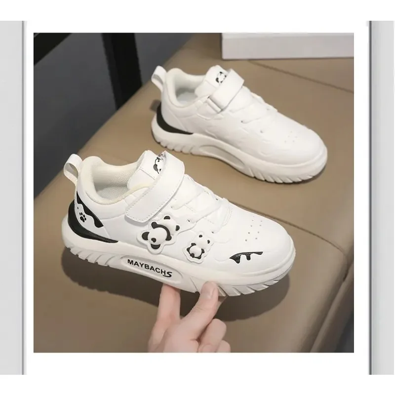 

Спортивная обувь для девочек, детские кроссовки с противоскользящей мягкой подошвой, весенне-осенние новые стильные модные белые туфли для детей