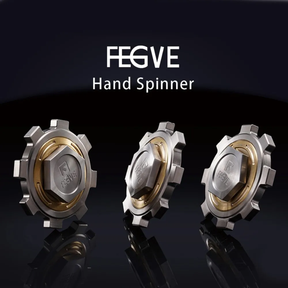 Fegve edc samsara fidget spinner titânio latão aço inoxidável fidget spinners ansiedade alívio gadgets brinquedos fidget