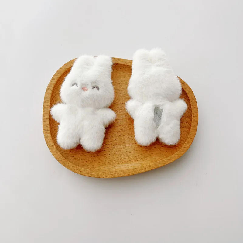 Cartoon Rabbit Dolls DIY Hair Clip Accessories, Plush Fabric Appliques for Shoes, Clothing Accessories, 5Pcs/ Lot