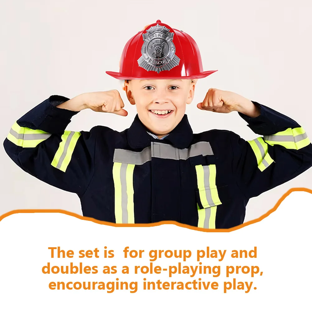 Hat Firefighter Costume Accessory Performance Props Fireman Toddler Safety