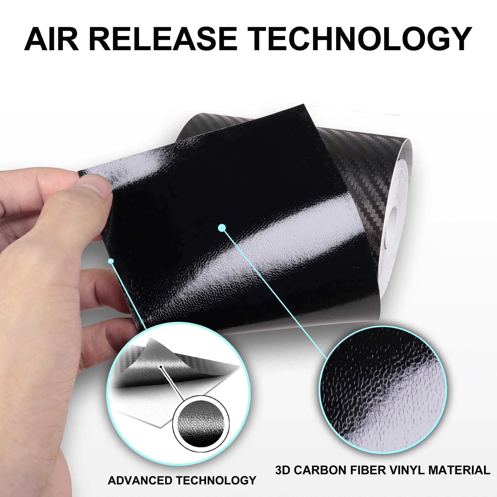 Carbon Fiber Car Body Vinyl Wrap Matte Accessories Glossy Black Sticker 3D 4D 5D 6D Auto Foil Cover Motorcycle Decoration Film view 5