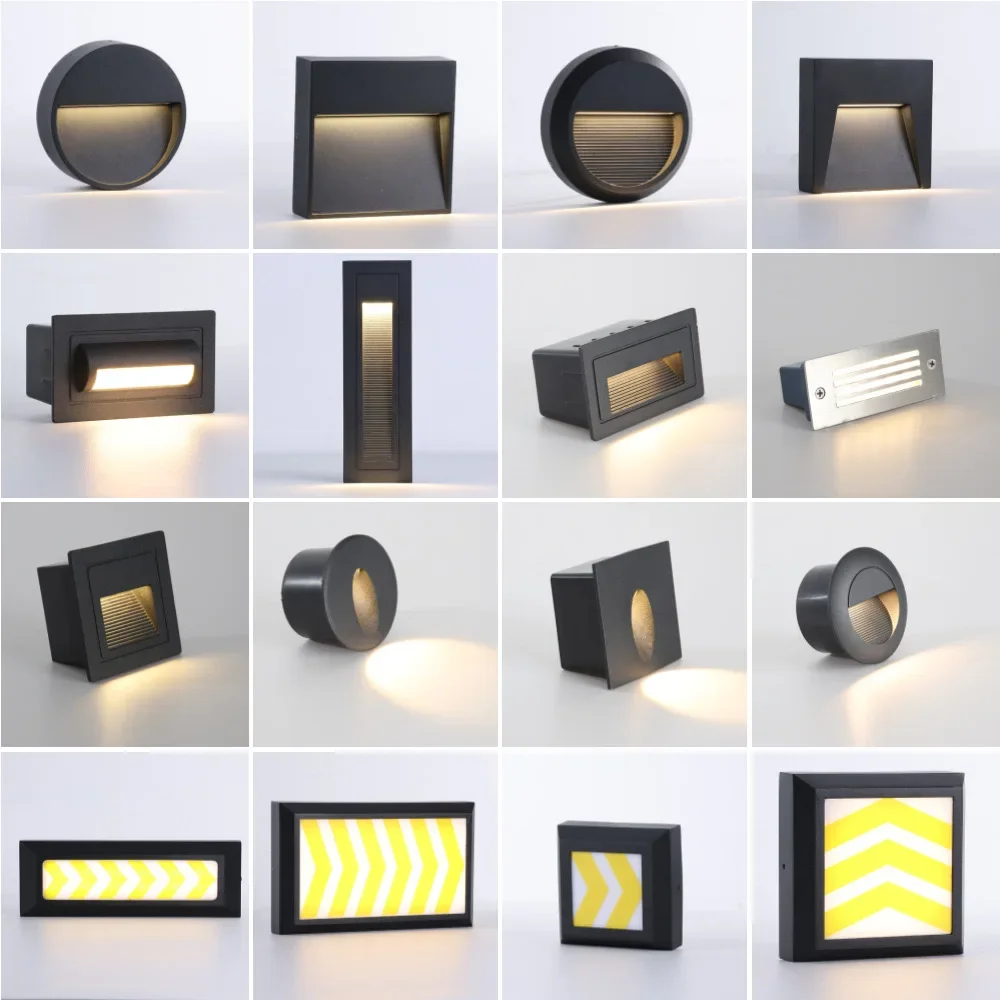 Modern 5W IP65 LED Stair Light - Outdoor/Indoor Surface-Mounted Step Lighting for Garden Wall