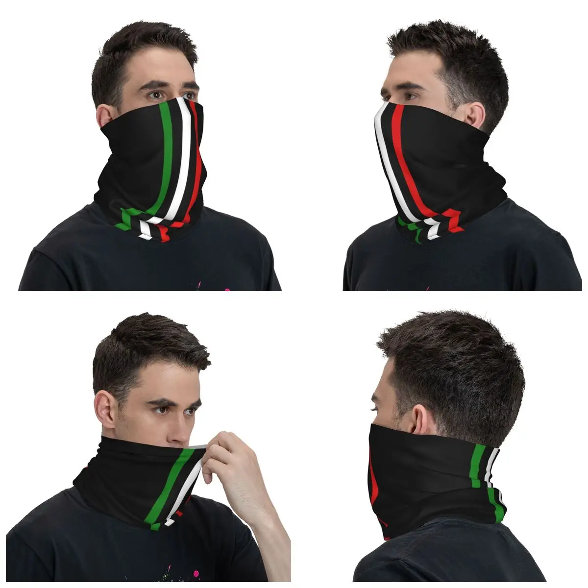 Custom Italy Flag Bandana Neck Gaiter for Hiking Cycling Women Men Wrap Scarf Italian Proud Balaclava Warmer