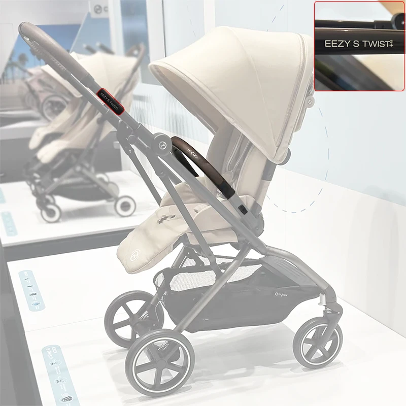 

Stroller Armrest For Cybex Eezy S Twist +2 Buggy Bumper Bar Adjustable One Side Openable Safety Baby Handrail Direct Replacement