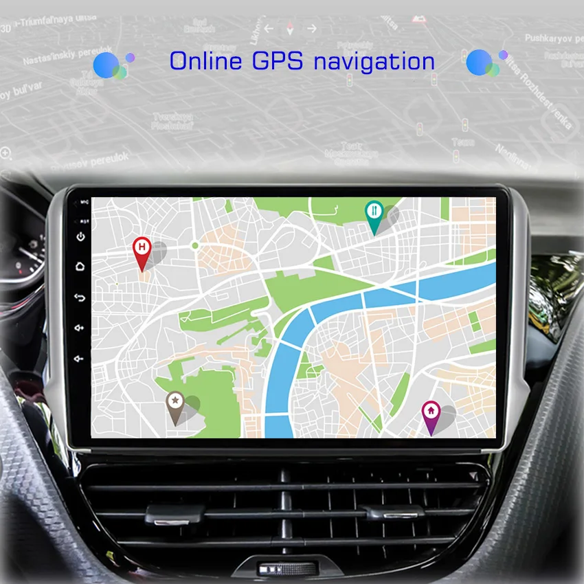 مشغل فيديو ستيريو للسيارة متعدد الوسائط ، راديو أندرويد 13 لبيجو 2008 ، سلسلة 208 ، 2012-2018 ، كاربلاي ، ملاحة تحديد المواقع التلقائي ، 2Din ، لا DVD #5