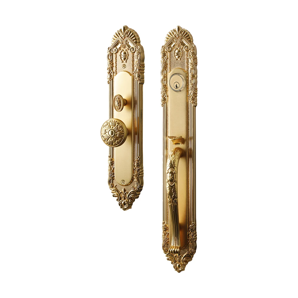 Door Locks For Wooden Doors Security Lock Keys Brass Copper PVD Gold Plating Easy Installation Lock