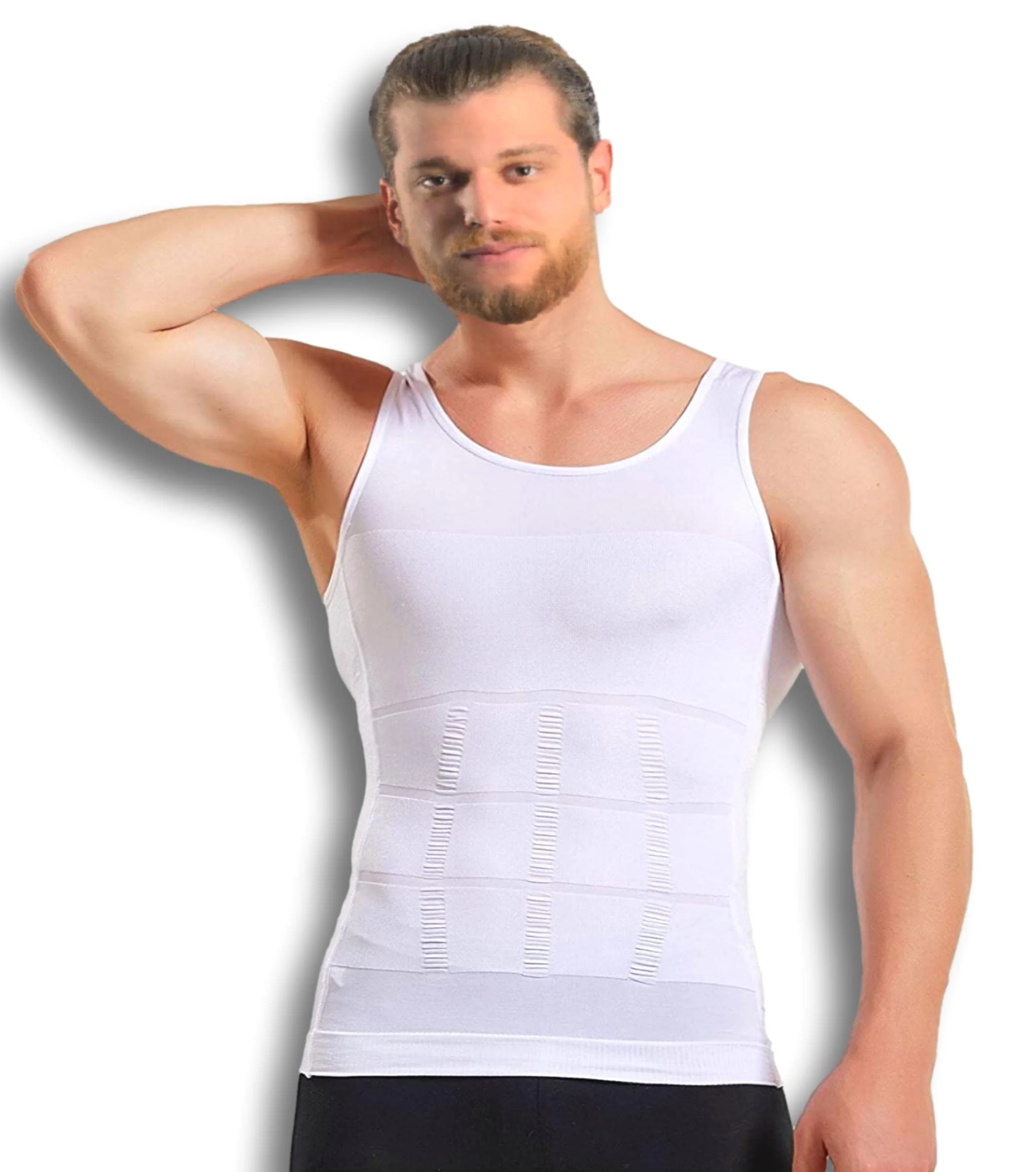 

Men Compression Body Shaper Vest Seamless Slimming Tank Top Waist Trainer Belly Control Undershirt Shapewear Weight Loss Shirt