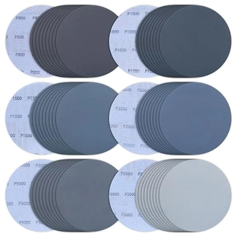 150/125mm Universal Dry and Wet Sanding Disc Sanding Paper Metal Polished Woodworking Tools Accessories Polishing Abrasive Discs