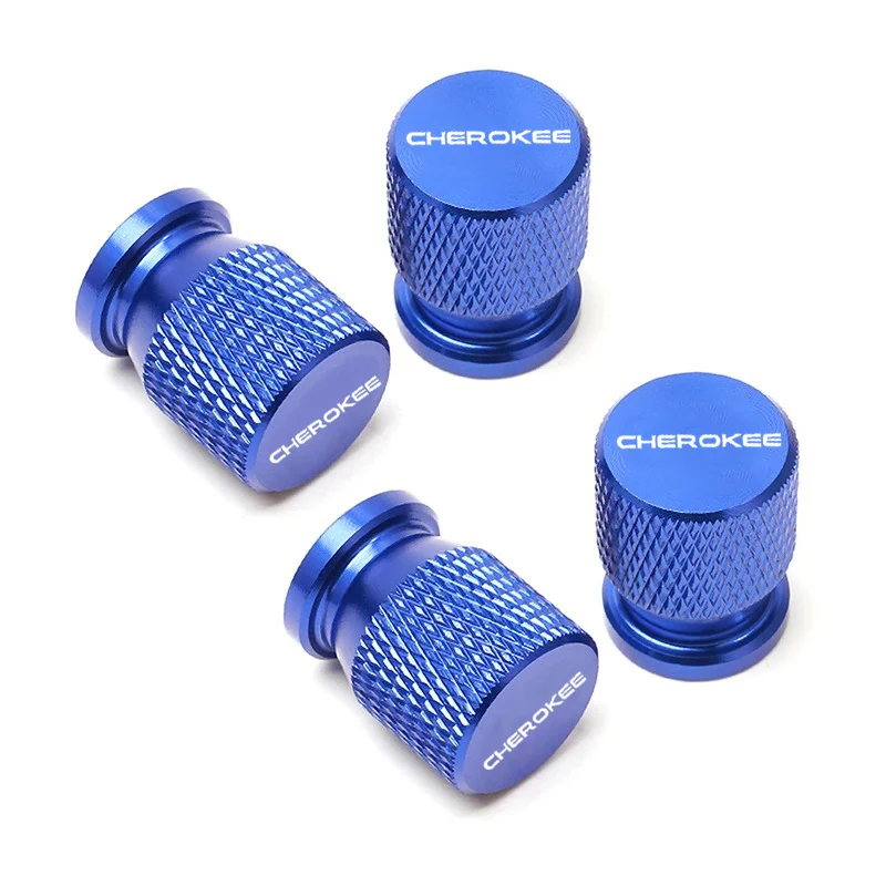 Car Wheel Tire Valve Caps Tyre Stem Covers Airdust Waterproof For JEEP Cherokee JL CJ JK TJ XJ Auto Accessories 4Pcs