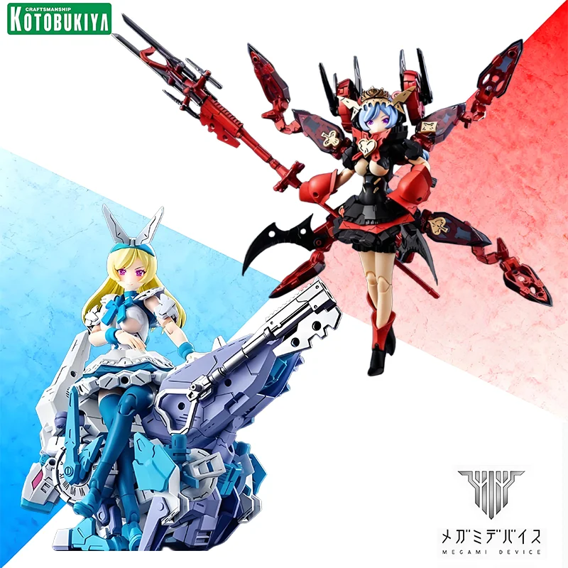 

Kotobukiya Megami Device Chaos & Pretty ALICE / QUEEN OF HEARTS Аниме Фигурка Сборная модель игрушки Коллекционные украшения