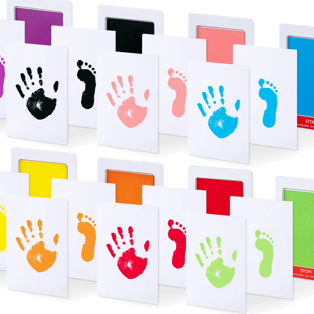 Baby Handprint Footprint Imprint DIY Ink-free Printing Mud Souvenir Accessories Safe Clean Baby Shower Gift Newborn