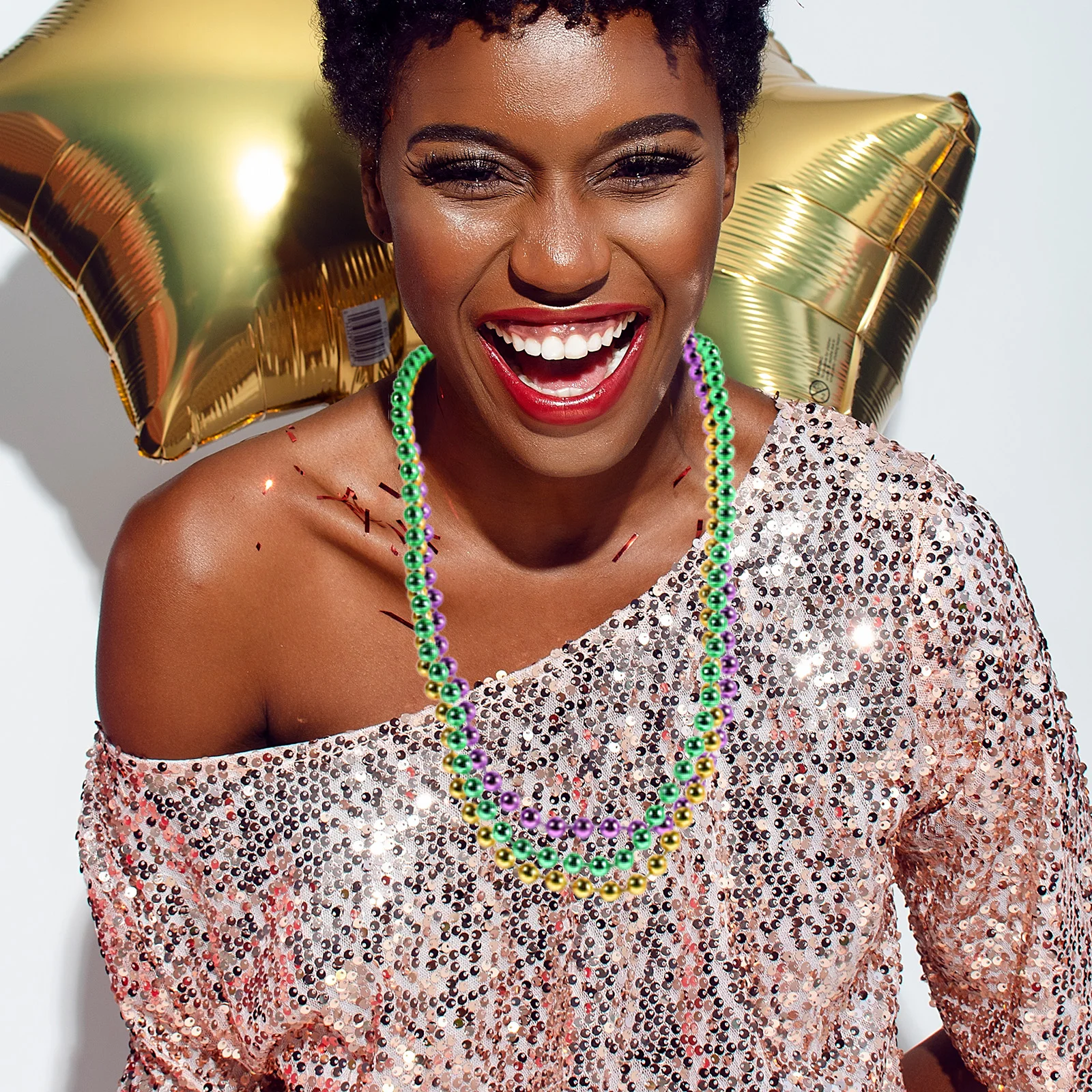 

15Pcs Beaded Necklace Pvc Lightweight Party Costume Mexican Carnival Decorative Jewelry