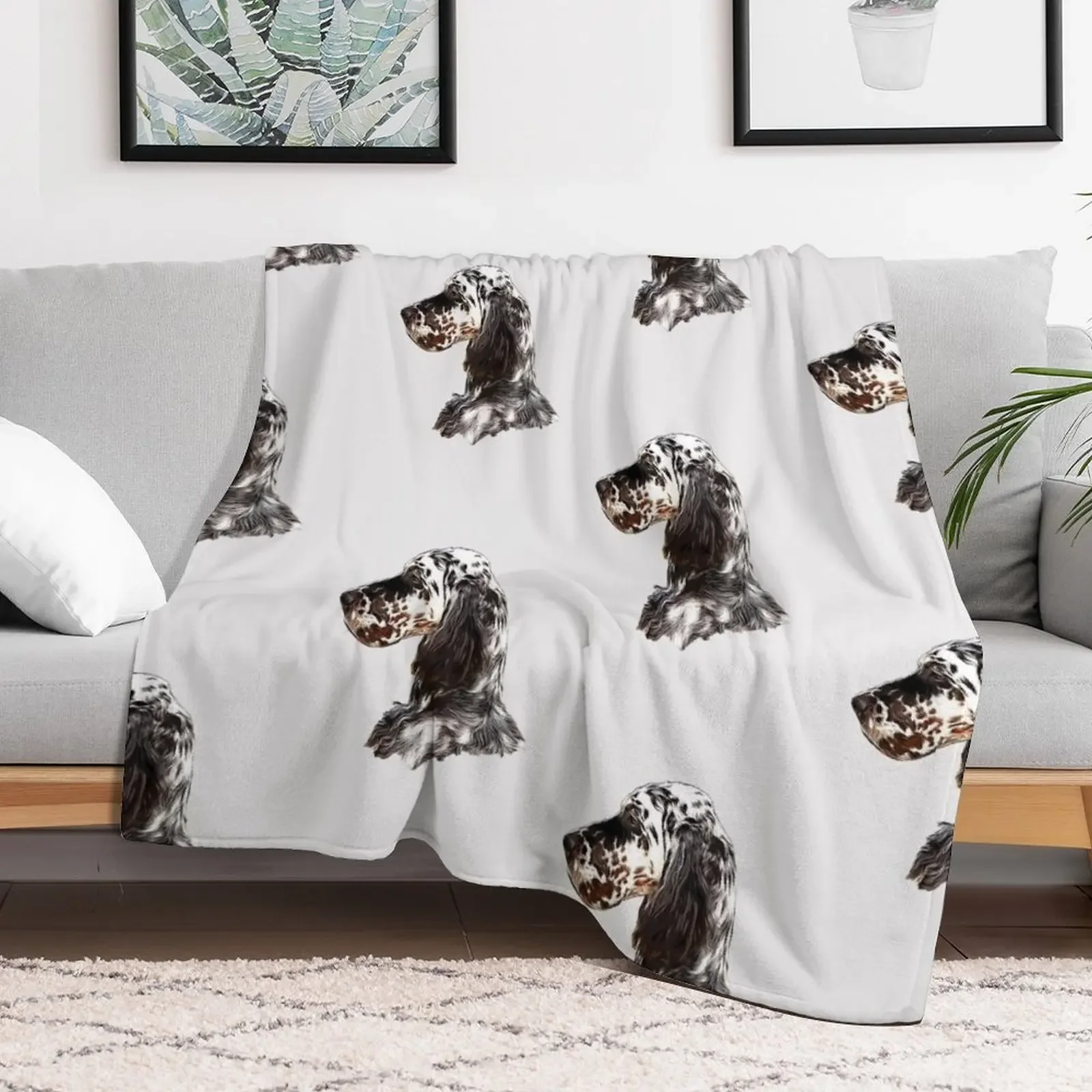English Setter Throw Blanket Soft Comfort Blanket for Reading Watching TV